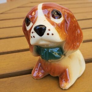 Vintage 50s Small Ceramic Puppy Planter